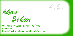 akos sikur business card